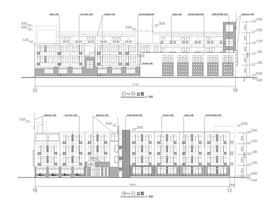 合院型小学教学楼建筑 施工图