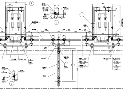 拉杆式点式幕墙节点 施工图 节点