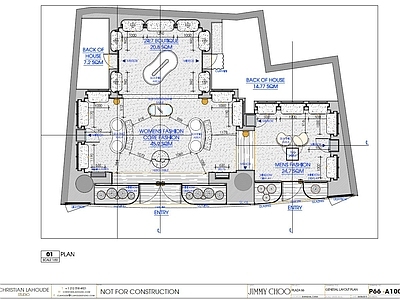 专卖鞋店平面 施工图