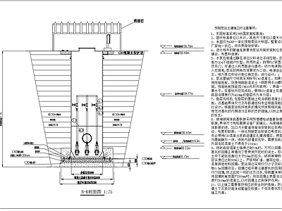 500吨小型一体化预制污水泵站平面剖面 施工图