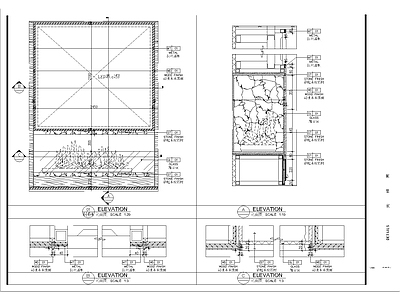 壁炉电视屏幕造型墙 施工图