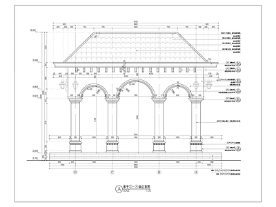 欧式亭子 施工图