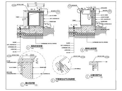 室外储物柜详图 施工图 柜类