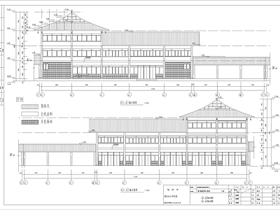 仿古中式商业街建筑 施工图