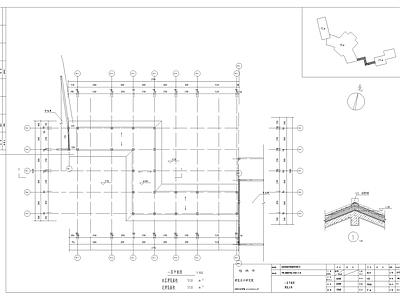 仿古中式亭廊建筑 施工图