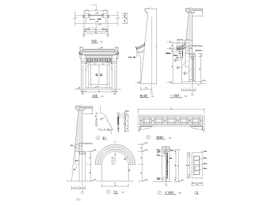 中式古建构件详图 施工图 建筑通用节点