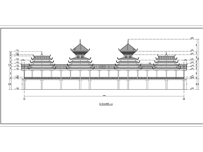 古建筑廊桥 施工图