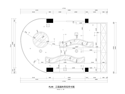 三层超市平立面图 施工图