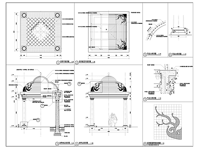 欧式圆亭 施工图