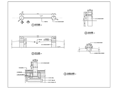 警示栏杆详图 施工图
