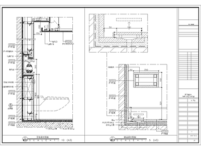 壁挂式马桶大样  施工图