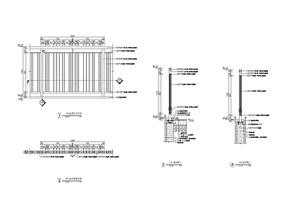 铁艺栏杆做法详图 施工图