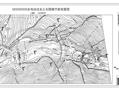 电站导流围堰平面节点图