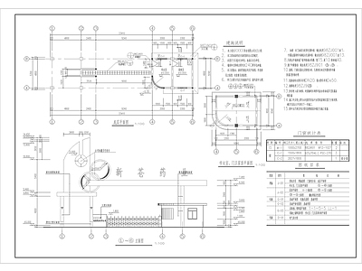 小区工业园区入口大门 施工图