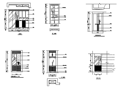 现代入户鞋柜装饰柜详图 施工图 柜类