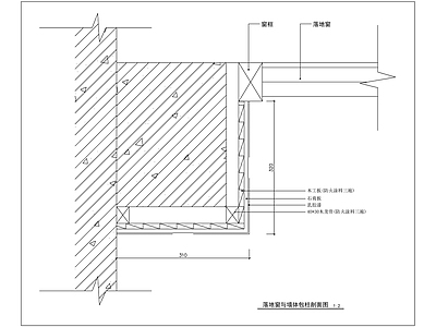 木龙骨包墙 施工图 节点