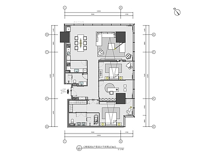 174㎡公寓家装样板间 施工图