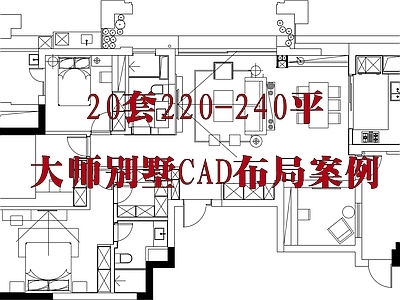 20套别墅平面布置图