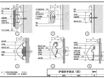 扶手护角护墙装修节点 施工图