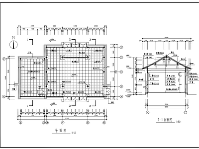 木结构书斋仿古建筑 施工图