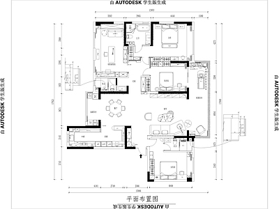 现代简约大平层室内全套 施工图