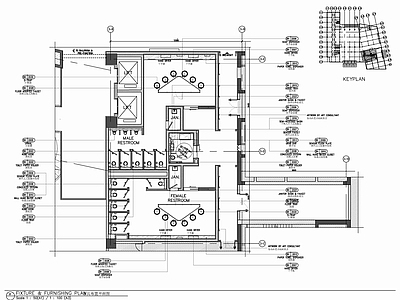 酒店公共卫生间 施工图