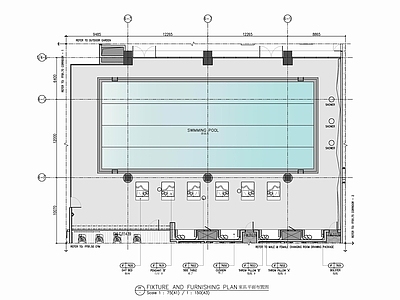 600㎡游泳池室内 施工图