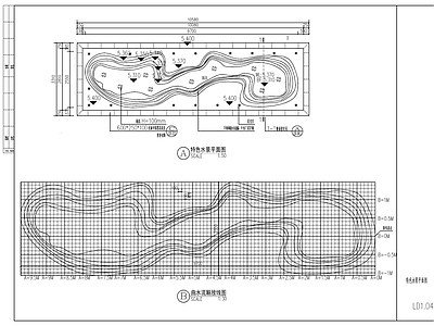 新中式特色水景 施工图