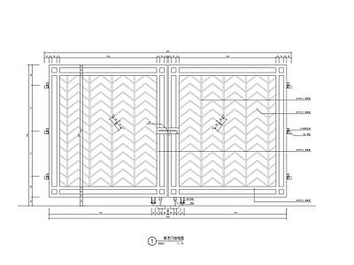 现代消防铁艺大门 施工图 通用节点