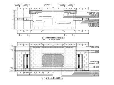 新中式入口特色景墙 施工图