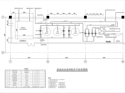 游泳池水处理机房详图 施工图