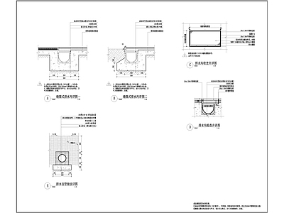 缝隙式排水沟详图 施工图