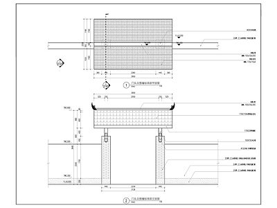 农家小院门头详图 施工图