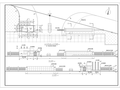 工业园区入口大门 施工图
