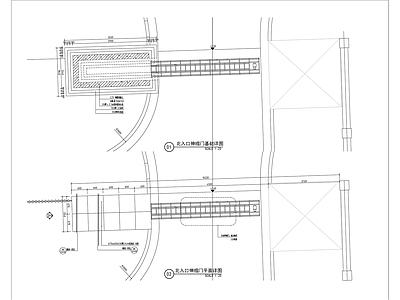北入口伸缩门详图 施工图 通用节点