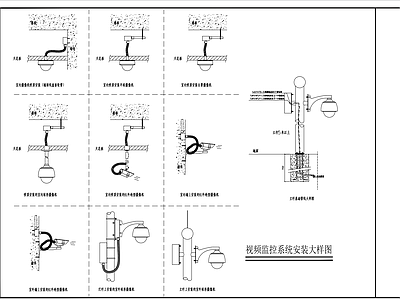 视频监控系统安装  施工图