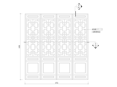 简约实木折叠门详图 施工图