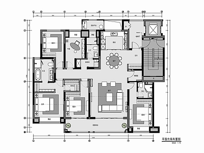 200㎡五居室家装大平层 施工图