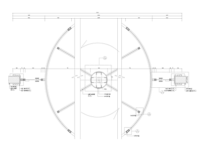 旋转门中轴门偏轴门节点 施工图
