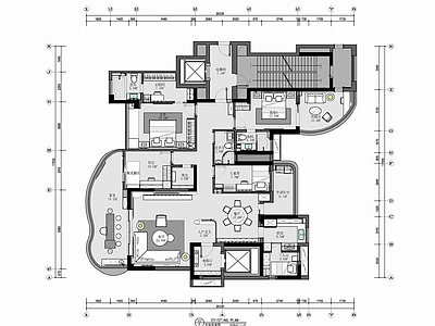 220㎡室家装大平层室内 施工图