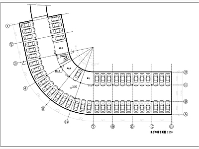 地下车库平面剖面图