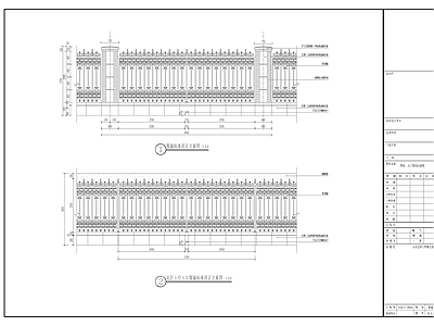 英式铁艺围墙节点 施工图