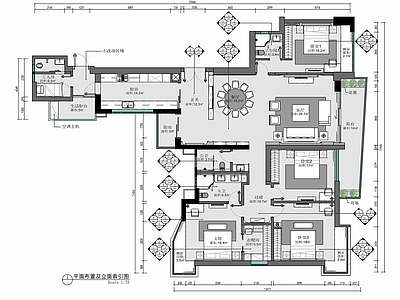 230㎡家装大平层室内 施工图