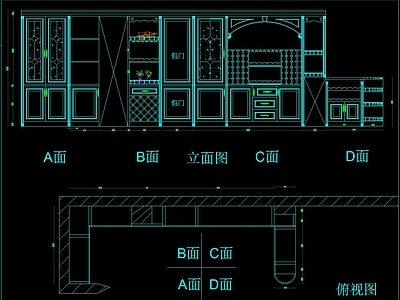 酒柜 施工图 柜类