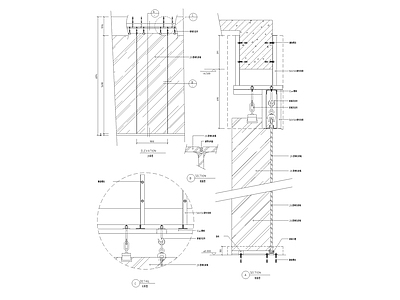 31个吊挂式全玻璃幕墙节点大样 施工图 节点