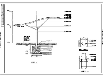钢结构车棚大样 施工图 节点