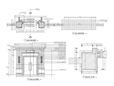 会所特色门头详图 施工图