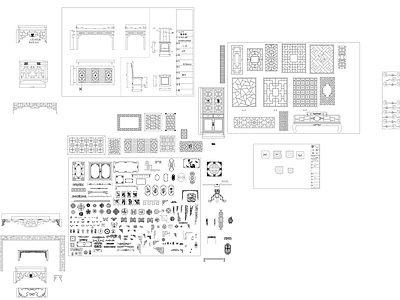 中式屏风隔断 图库