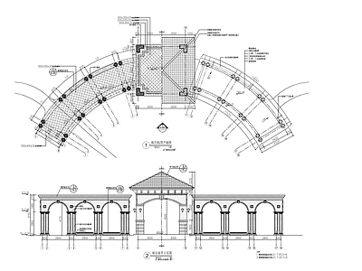欧式景观廊架 施工图
