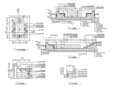 亲水卡座详图 施工图 景观小品